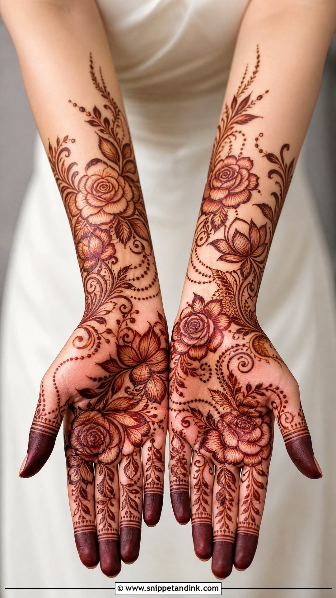 Bridal Floral Mehndi Design Full Hand - Snippet and Ink - 20 Wedding Mehndi Designs Bridal Hands