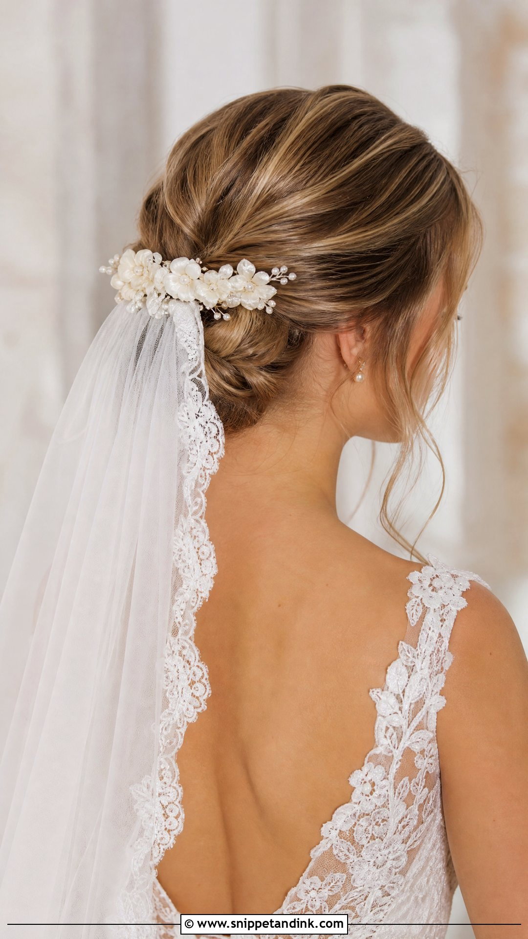 Bridal Floral Veil Comb - Snippet and Ink - 15 Floral Hair Accessories Brides