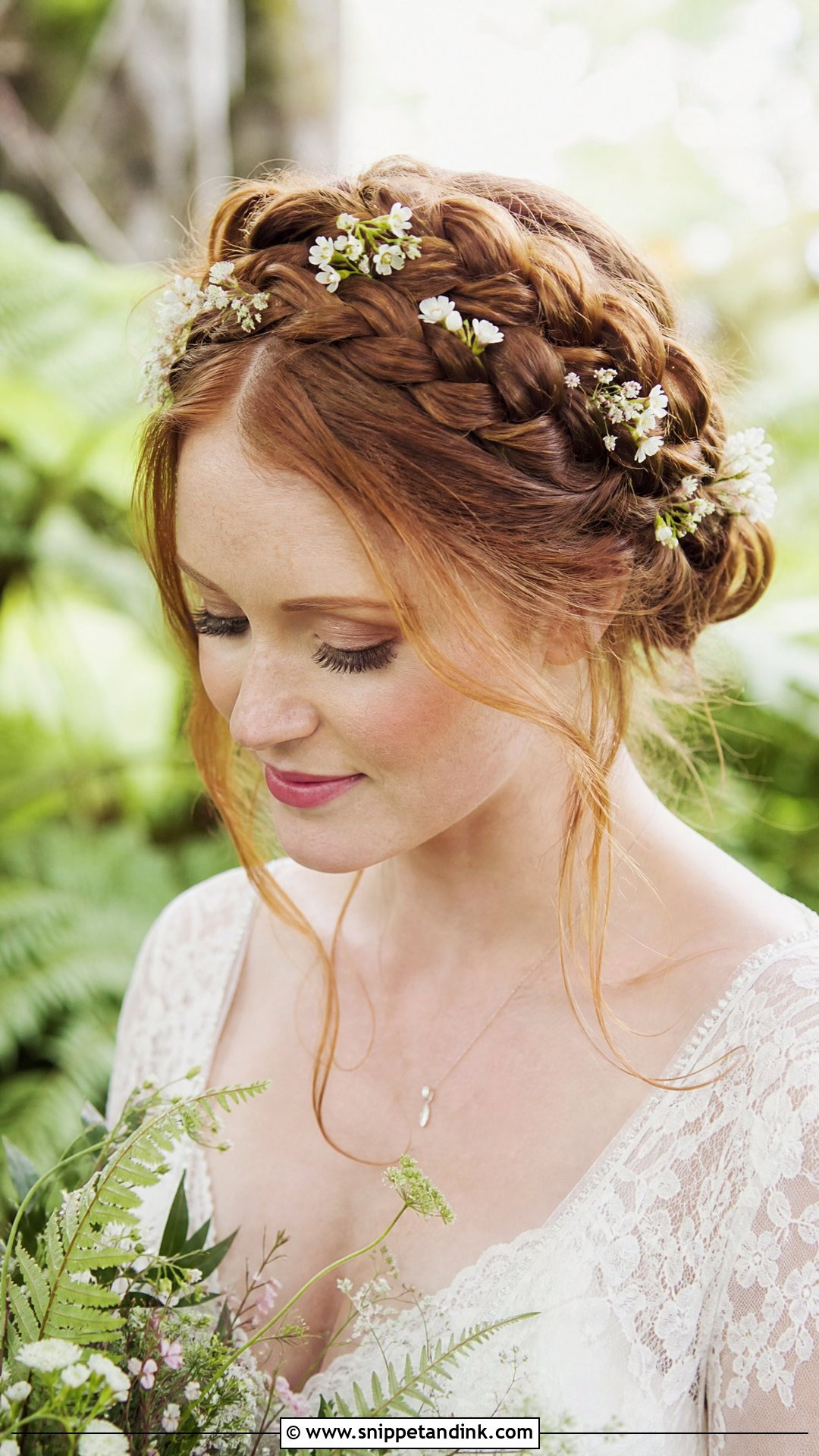 Bridal Flower Crown Braided Crown - Snippet and Ink - 15 Bridal Flower Crown Hairstyles