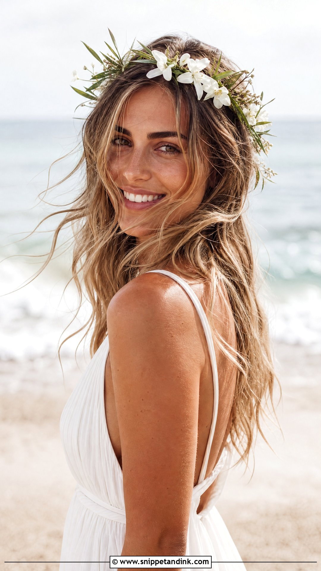 Bridal Flower Crown For Beach Wedding - Snippet and Ink - 15 Bridal Flower Crown Hairstyles