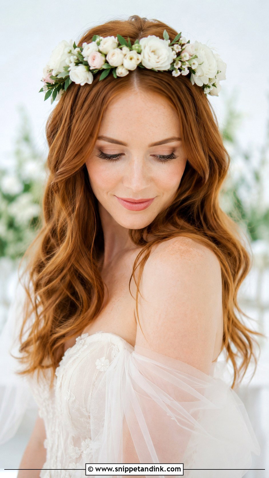 Bridal Flower Crown Hairstyle - Snippet and Ink - 20 Bridal Hairstyle with Flowers