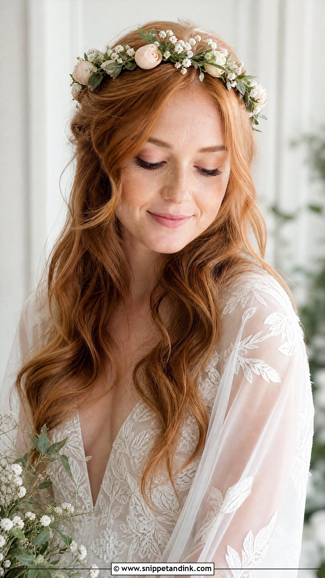 Bridal Flower Crown Hairstyle - Snippet and Ink - 15 Bridal Hairstyles Flowers