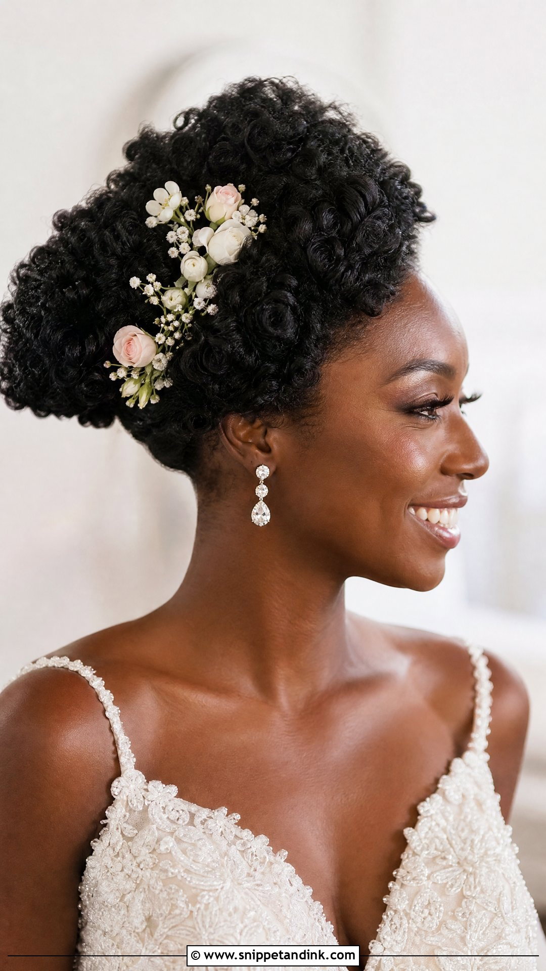 Bridal Flower Natural Hair - Snippet and Ink - 15 Bridal Flower Hairstyles