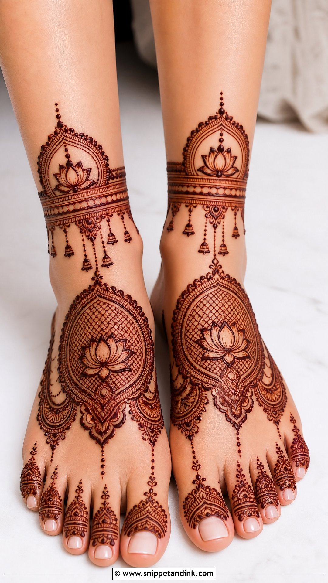 Bridal Foot Hindu Mehndi Design - Snippet and Ink - 25 Hindu Bridal Mehndi Designs