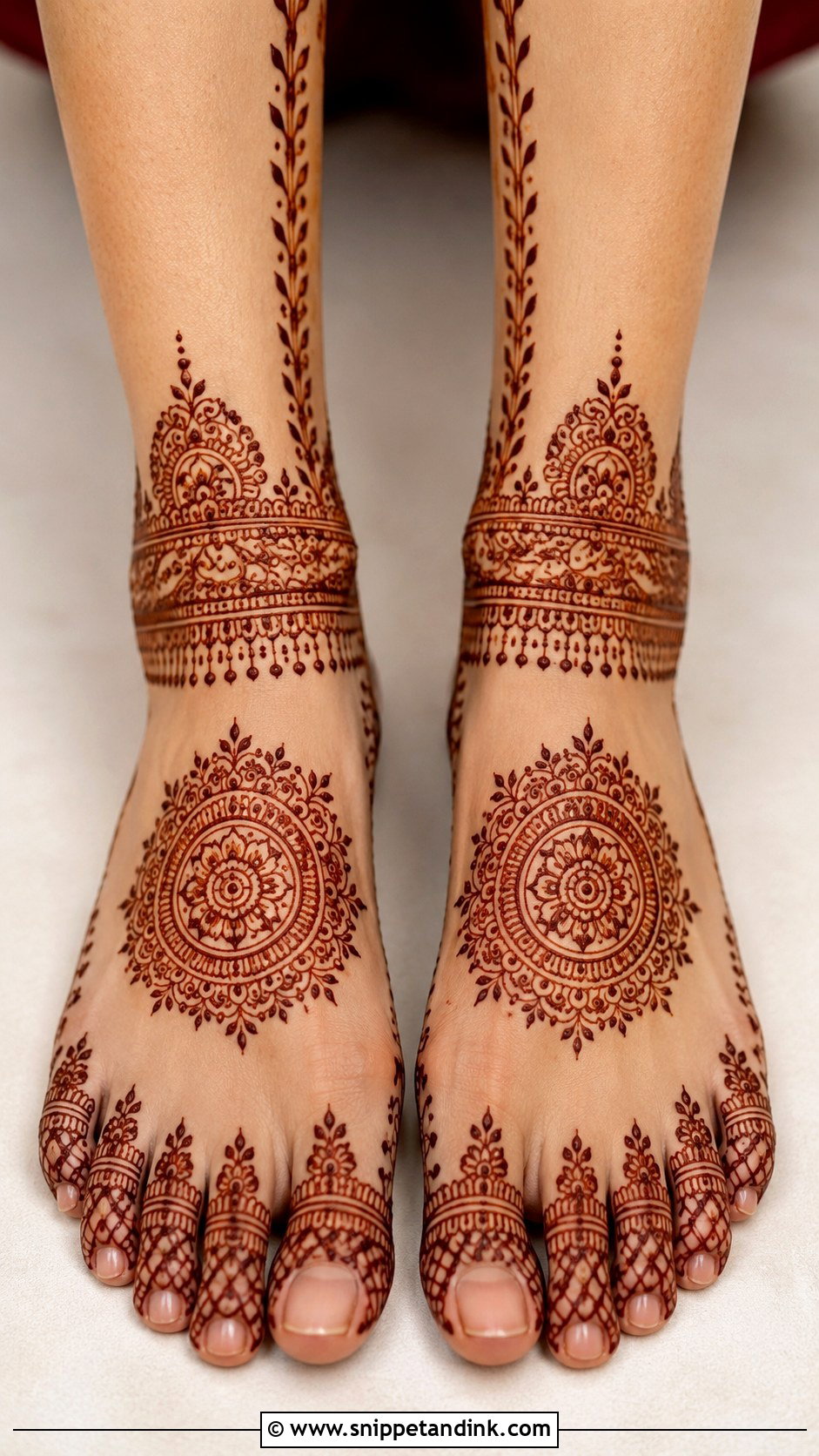 Bridal Foot Mehndi Design - Snippet and Ink - 35 Bridal Mehndi Designs