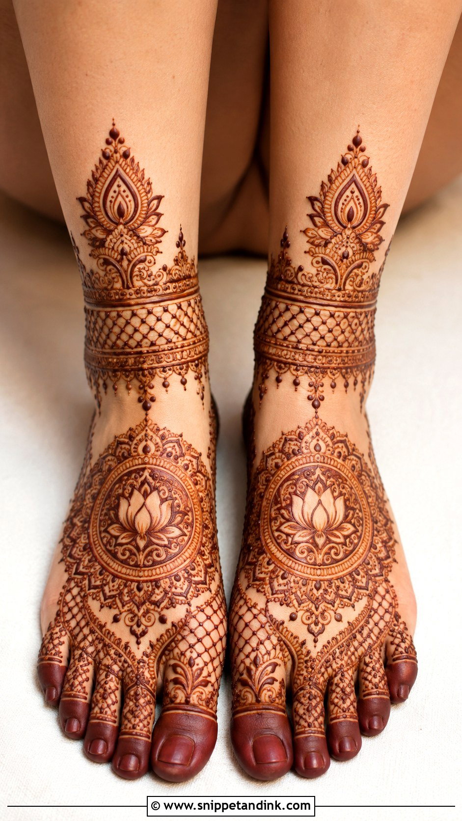 Bridal Foot Mehndi Design - Snippet and Ink - 35 Legs Mehndi Design Ideas