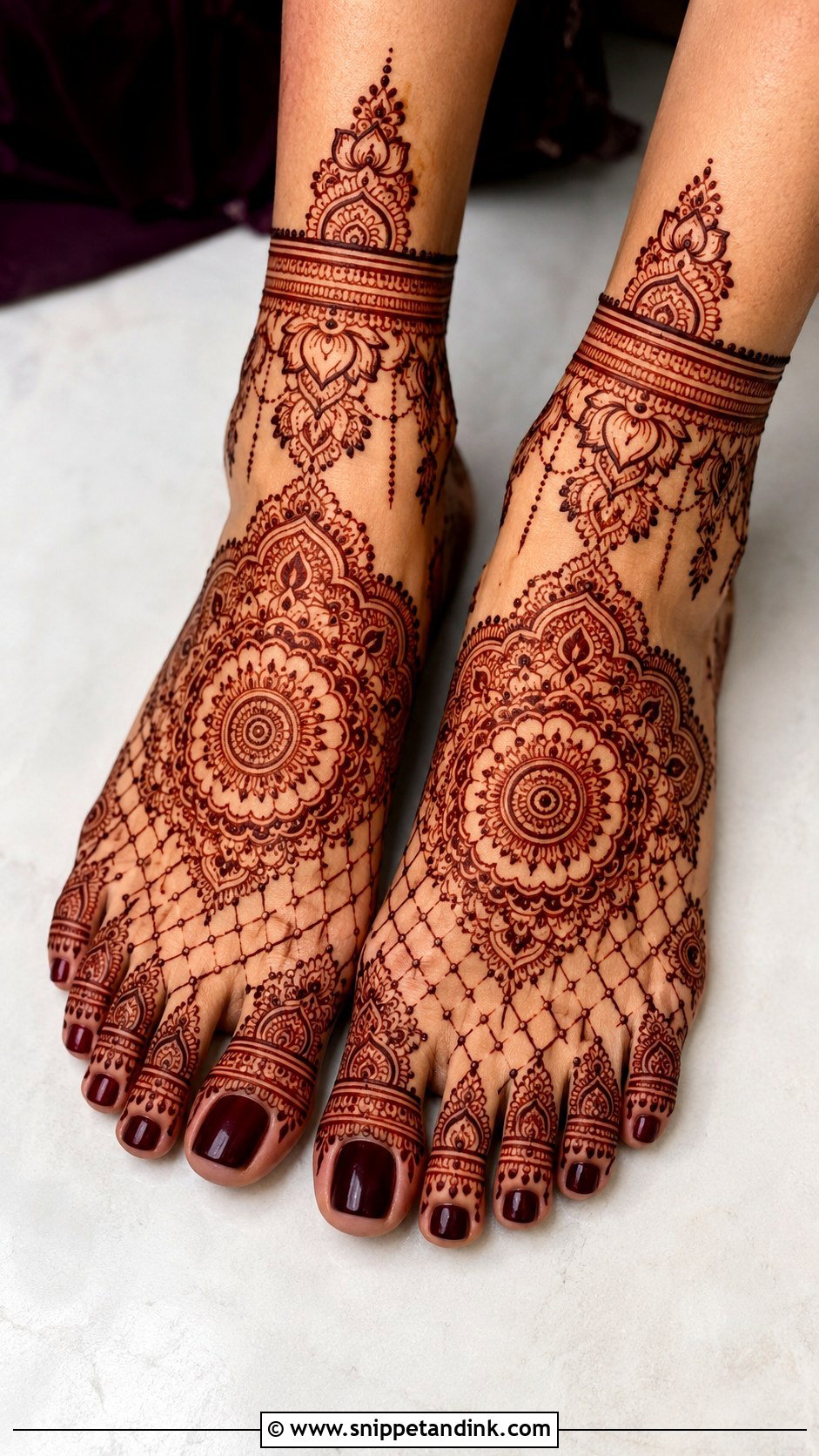 Bridal Foot Mehndi Design - Snippet and Ink - 35 New Bridal Mehndi Designs