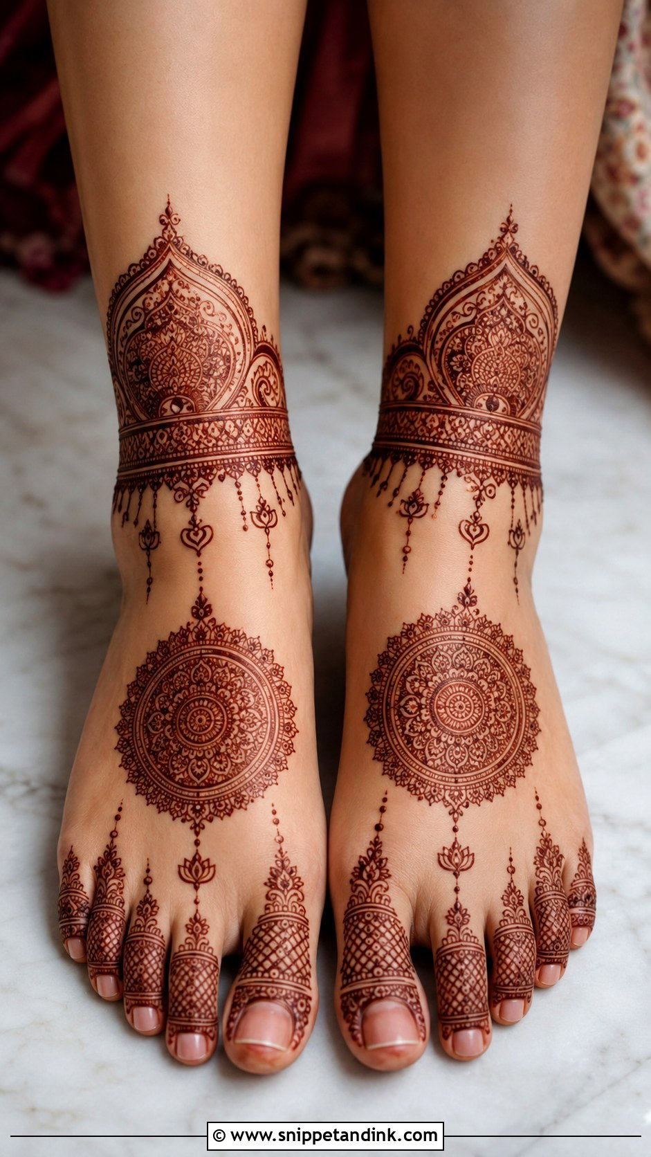 Bridal Foot Mehndi Design - Snippet and Ink - 30 Bridal Mehndi Design Ideas