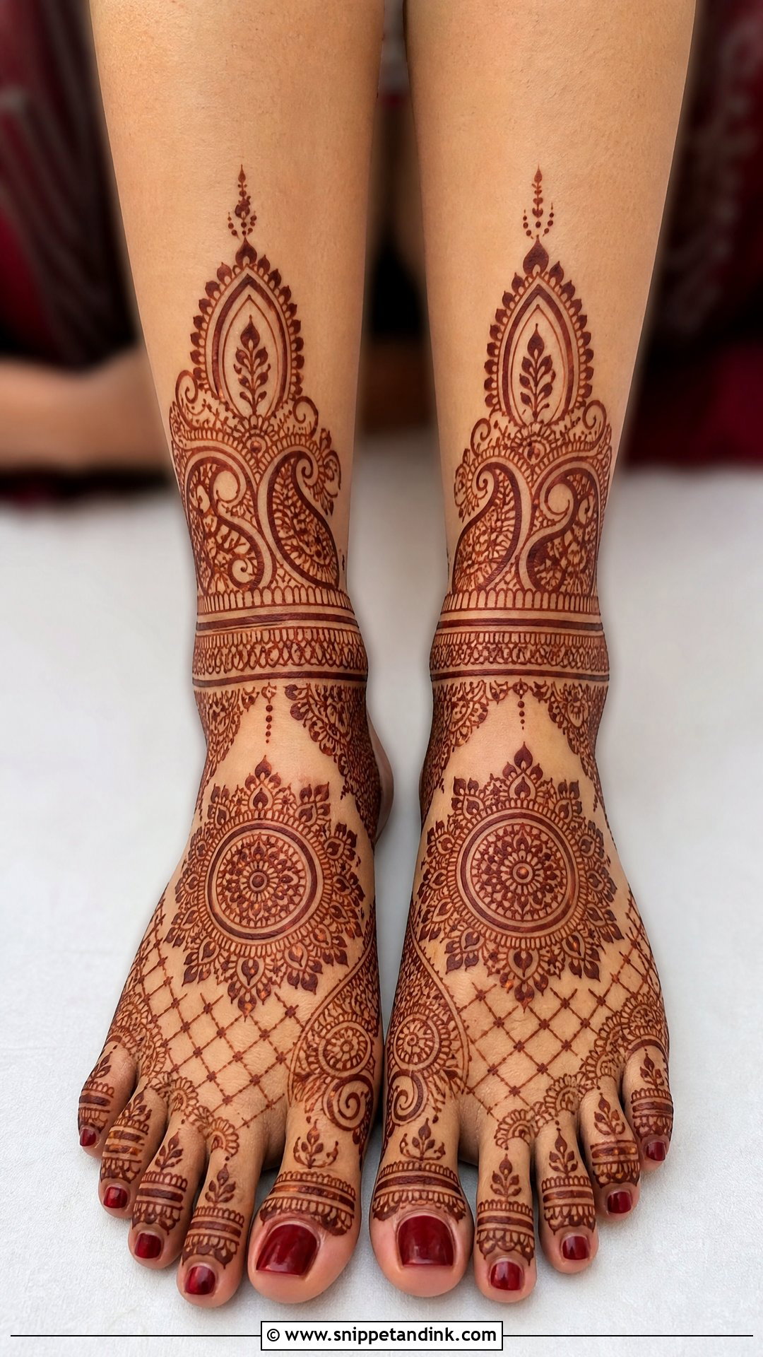 Bridal Foot Mehndi Design - Snippet and Ink - 30 Bridal Wedding Mehndi Designs