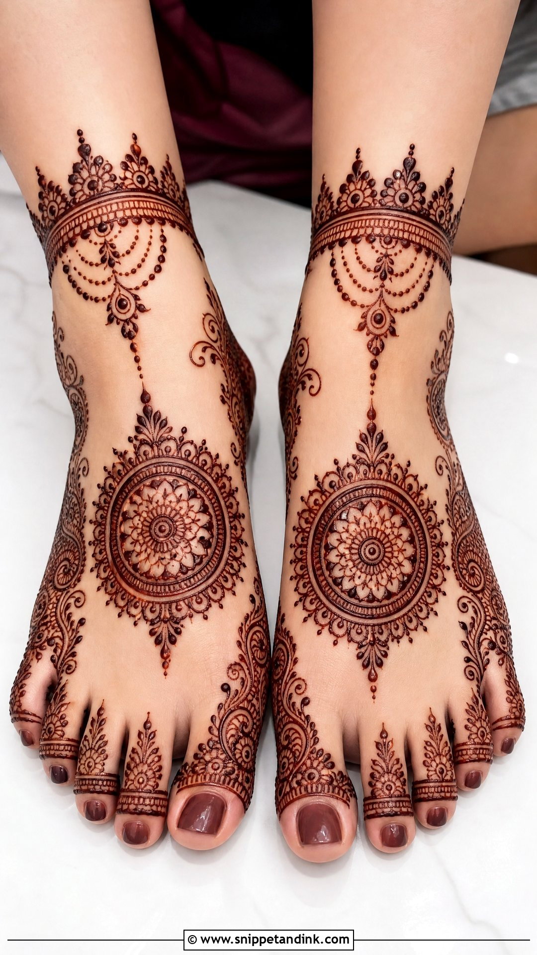 Bridal Foot Mehndi Design - Snippet and Ink - 20 Bridal Mehndi Designs Leg