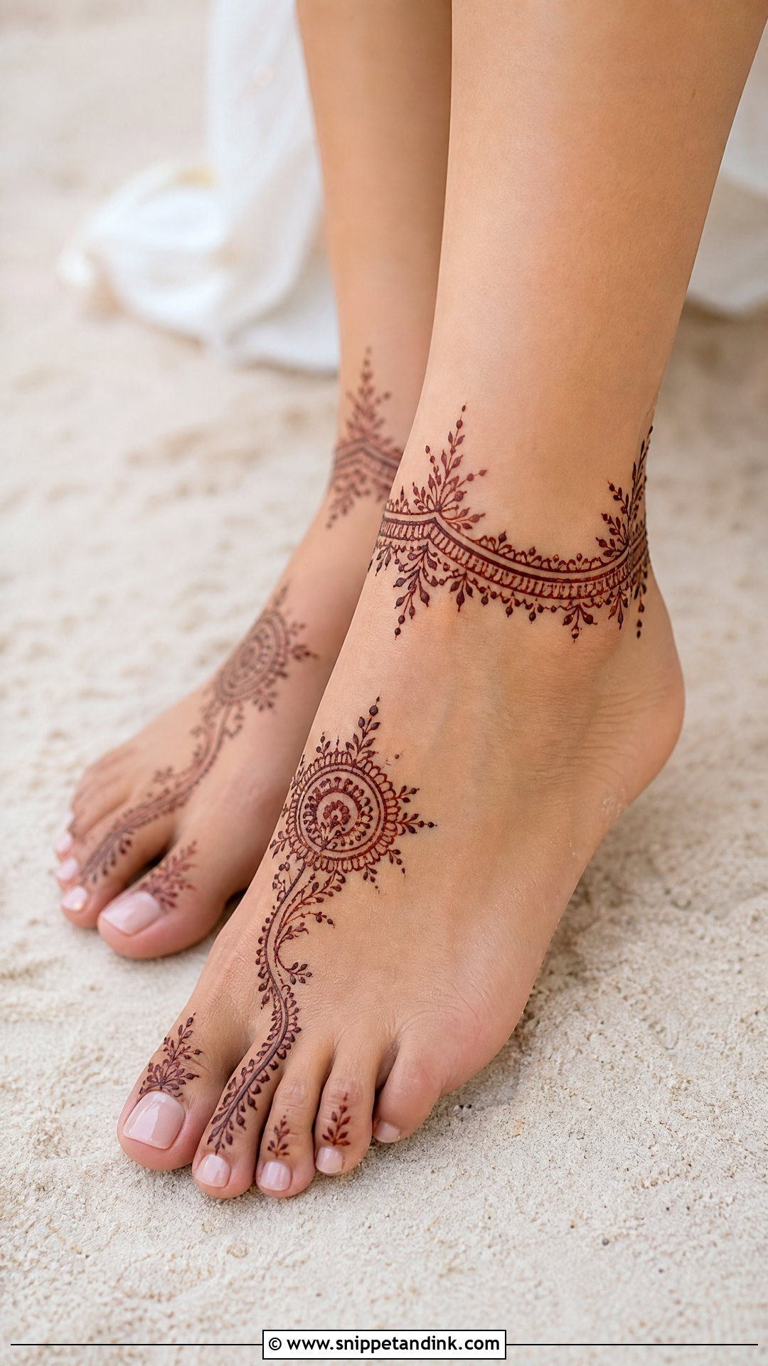 Bridal Foot Mehndi For Beach Wedding - Snippet and Ink - 25 Bridal Foot Mehndi Designs