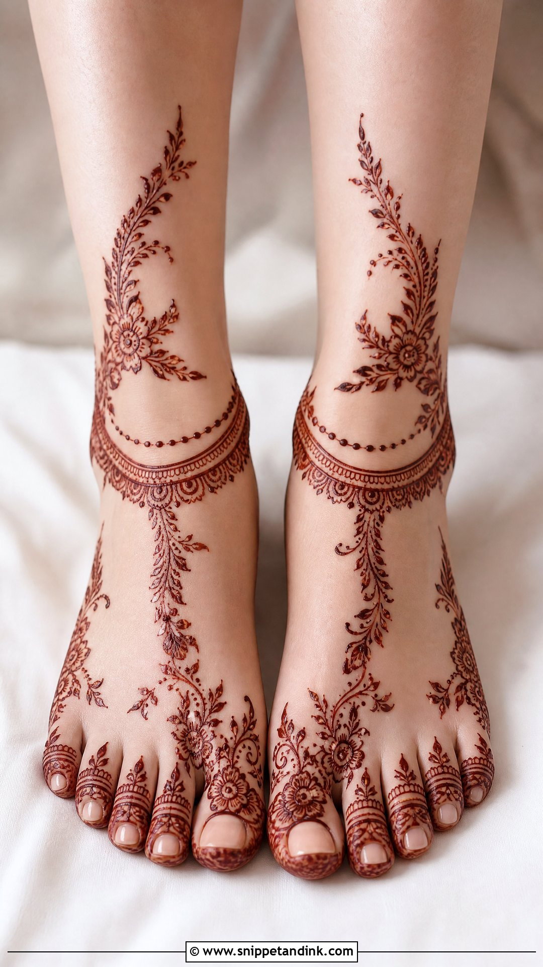 Bridal Foot Mehndi For Nikah - Snippet and Ink - 25 Bridal Foot Mehndi Designs