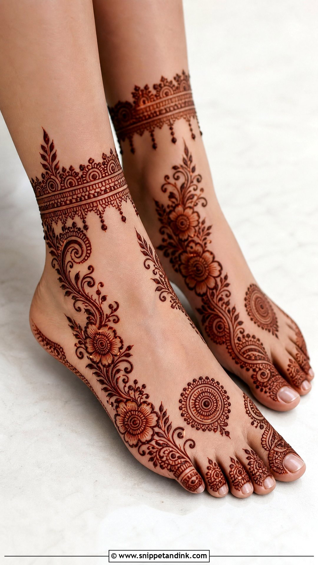Bridal Foot Mehndi For Reception - Snippet and Ink - 25 Bridal Foot Mehndi Designs