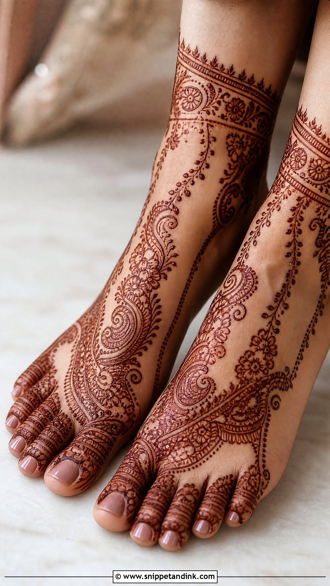 Bridal Foot Mehndi For Round Feet - Snippet and Ink - 25 Bridal Foot Mehndi Designs