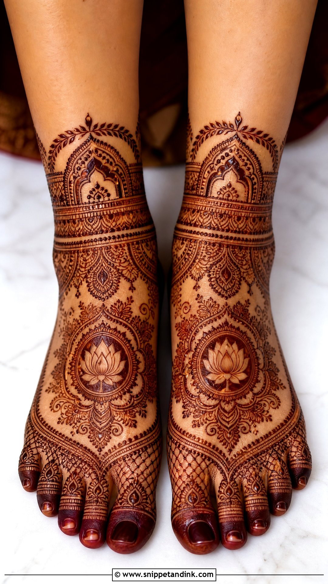 Bridal Foot Mehndi For South Indian Bride - Snippet and Ink - 25 Bridal Foot Mehndi Designs