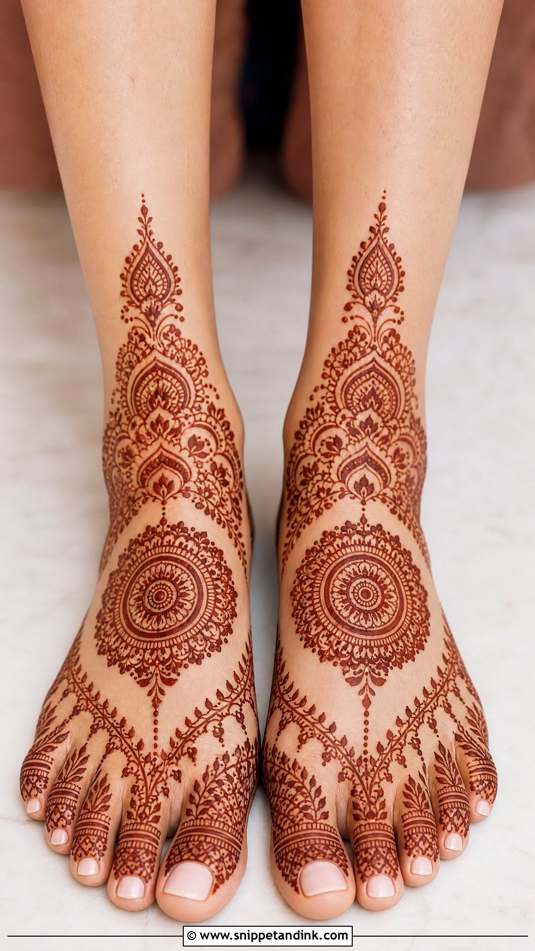 Bridal Foot Mehndi With Mandala - Snippet and Ink - 25 Bridal Foot Mehndi Designs