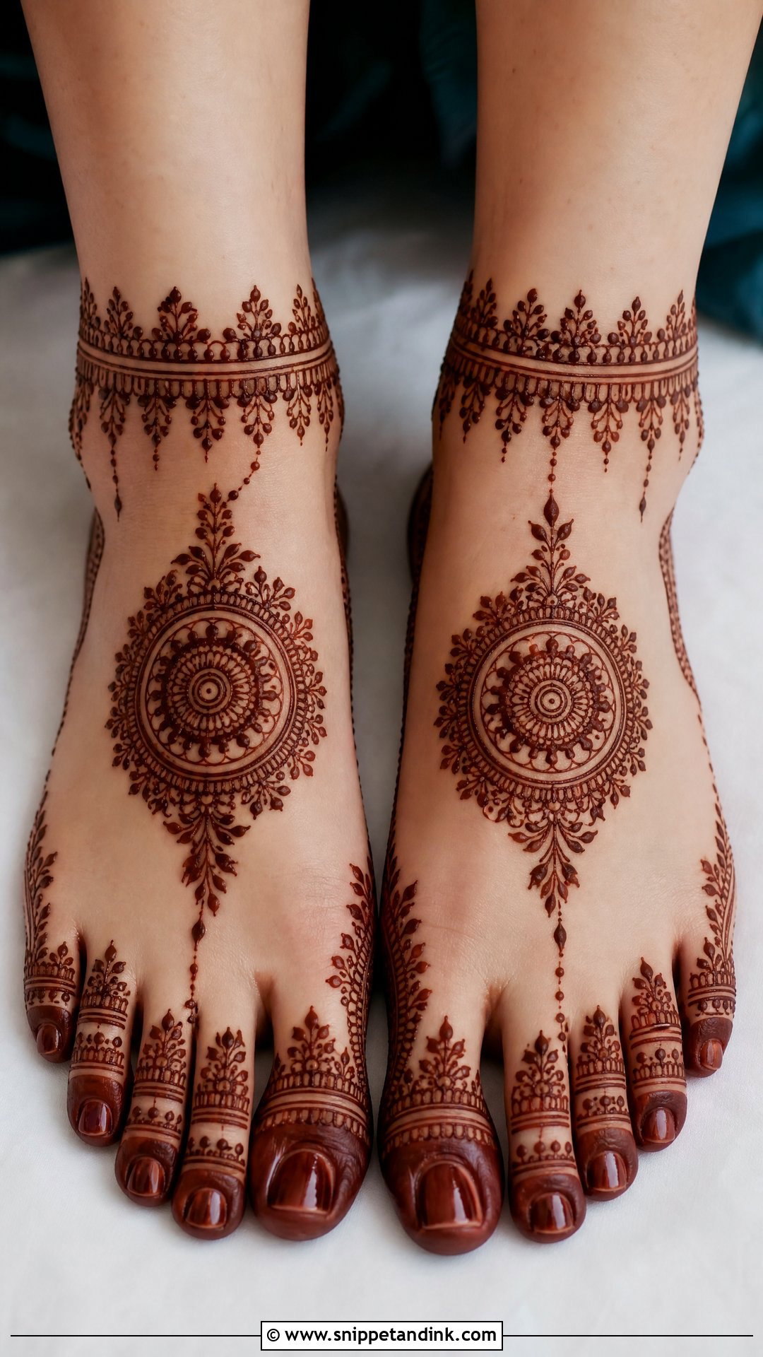 Bridal Foot Mehndi With Toe Details - Snippet and Ink - 25 Bridal Foot Mehndi Designs