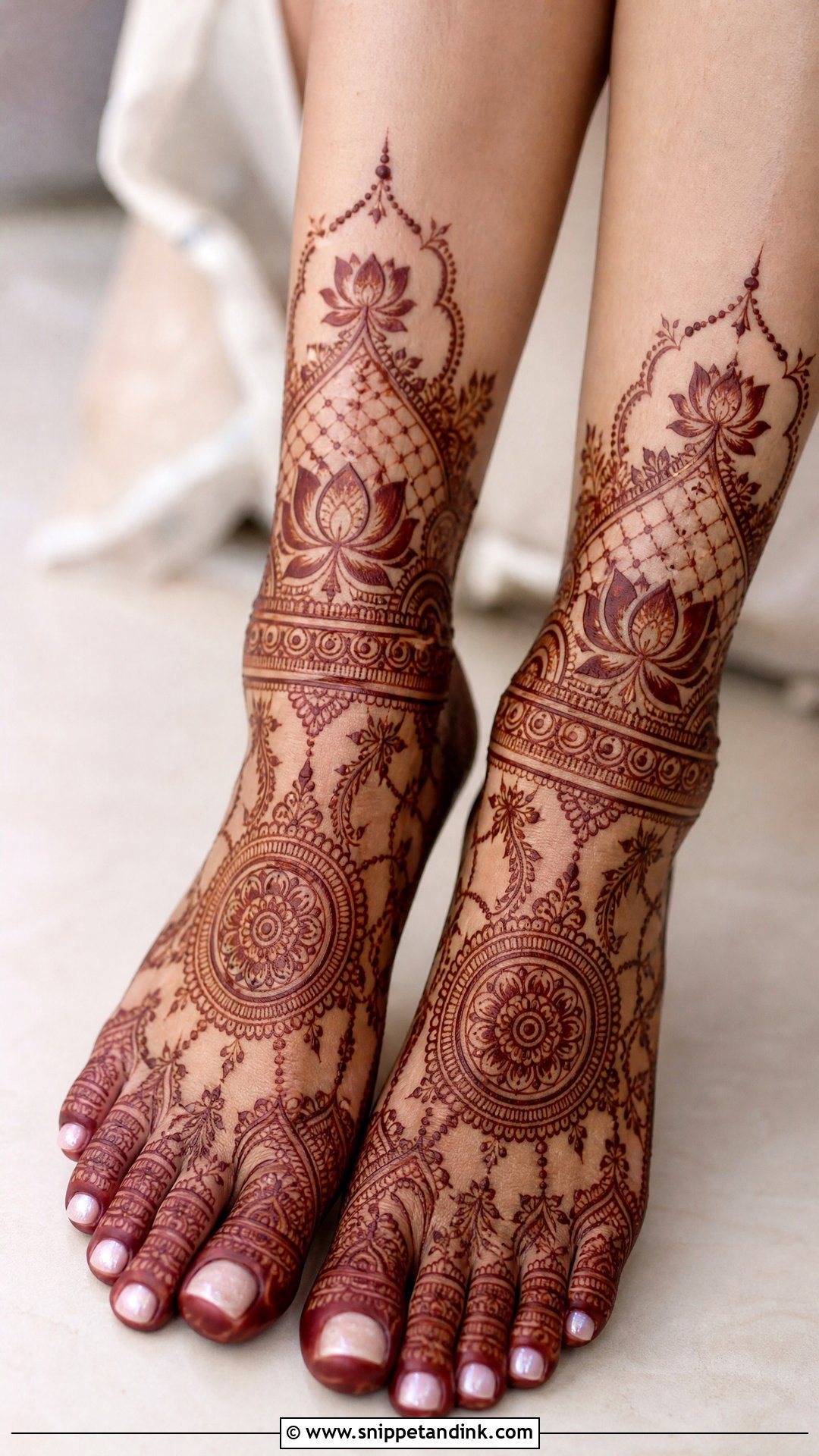 Bridal Foot Mehndi - Snippet and Ink - 25 Mehandi Look for Bride Ideas