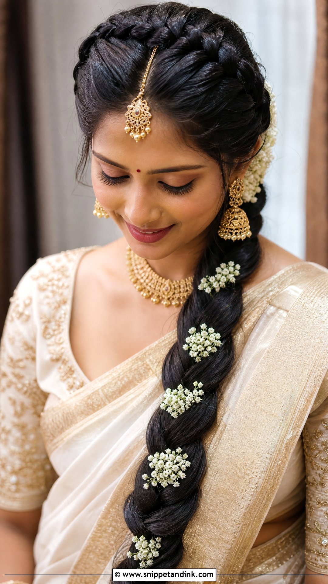 Bridal French Braid - Snippet and Ink - 15 Braided Hairstyles for Indian Bride