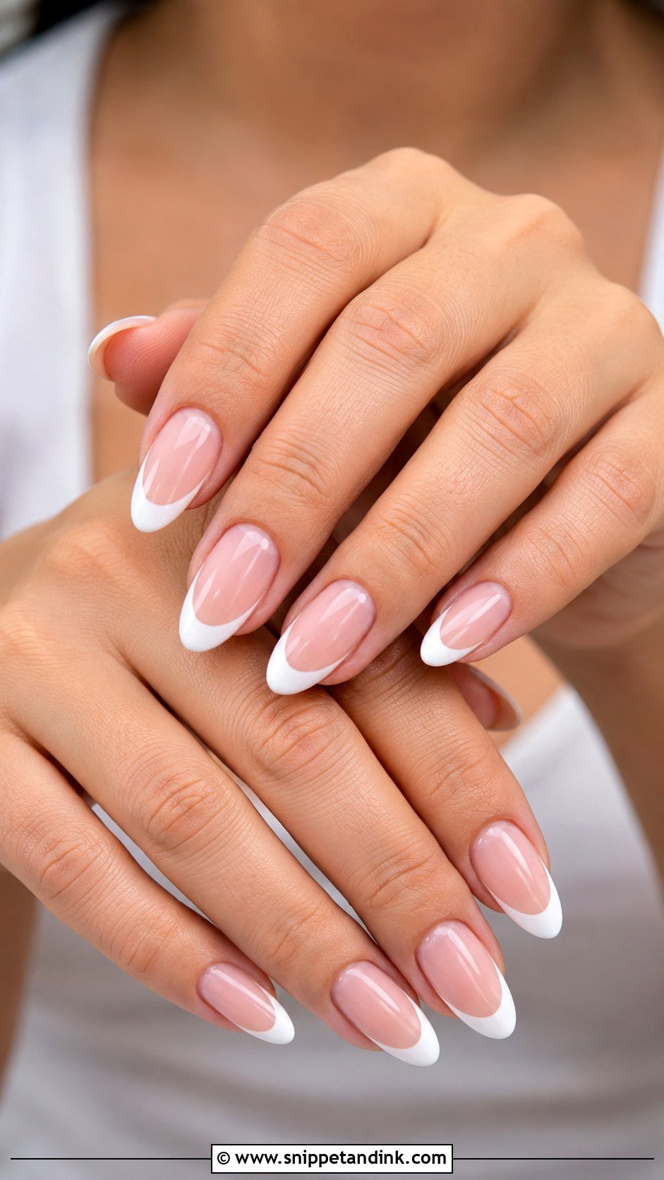 Bridal French Tip Nails - Snippet and Ink - 20 Bridal Nail Set Ideas