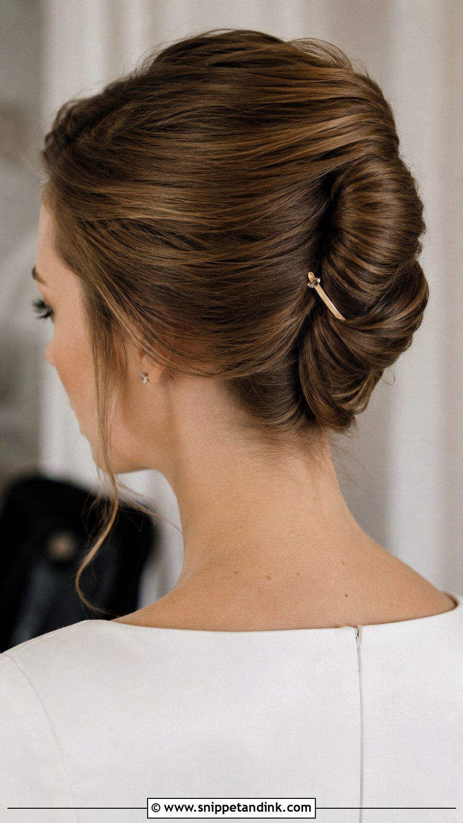 Bridal French Twist - Snippet and Ink - 15 Minimalist Bridal Hair Ideas