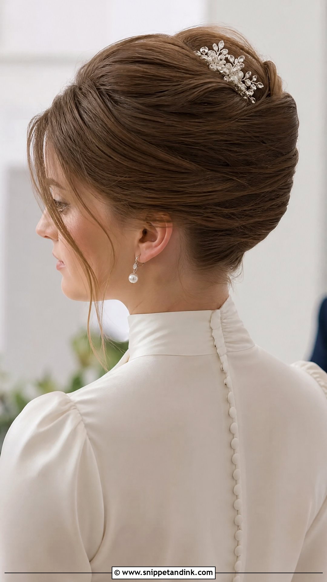 Bridal French Twist For Medium Hair - Snippet and Ink - 15 Bridal Hairstyles for Medium Hair