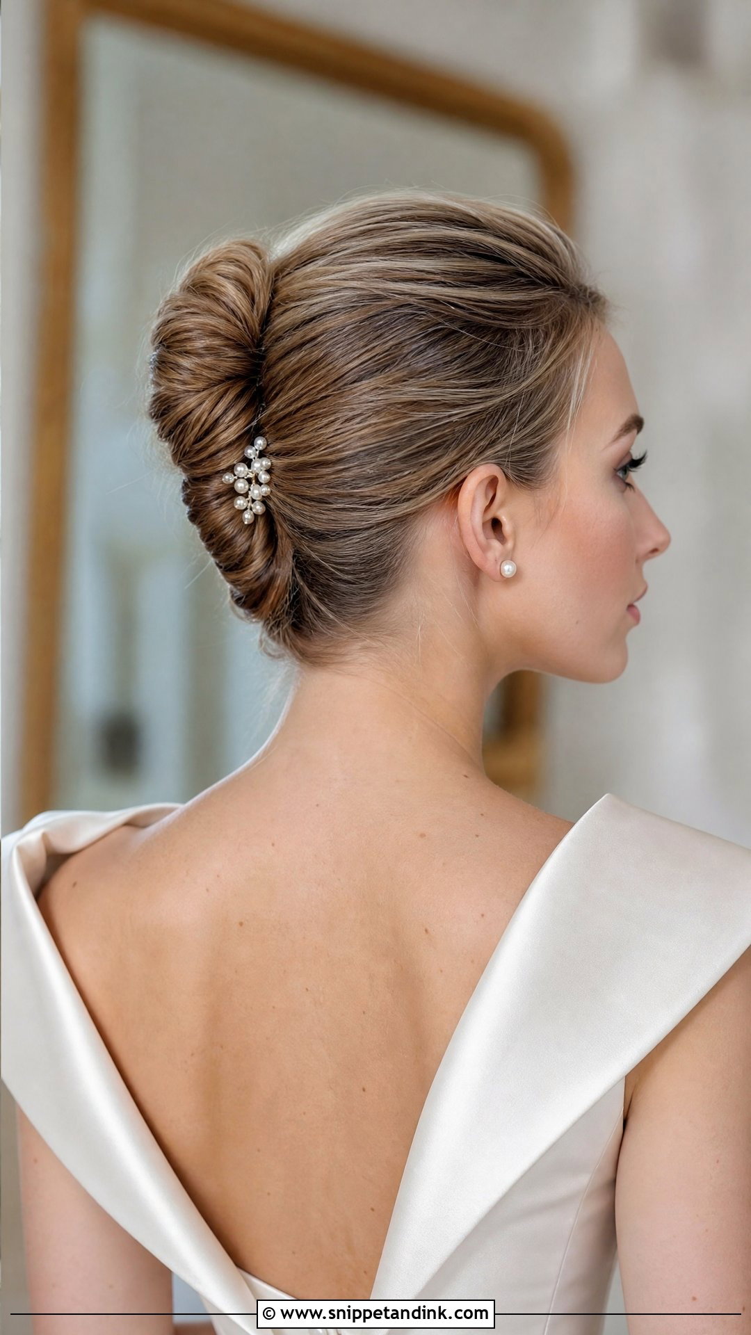Bridal French Twist For Short Hair - Snippet and Ink - 15 Bridal Hair Updo Short Hair Ideas