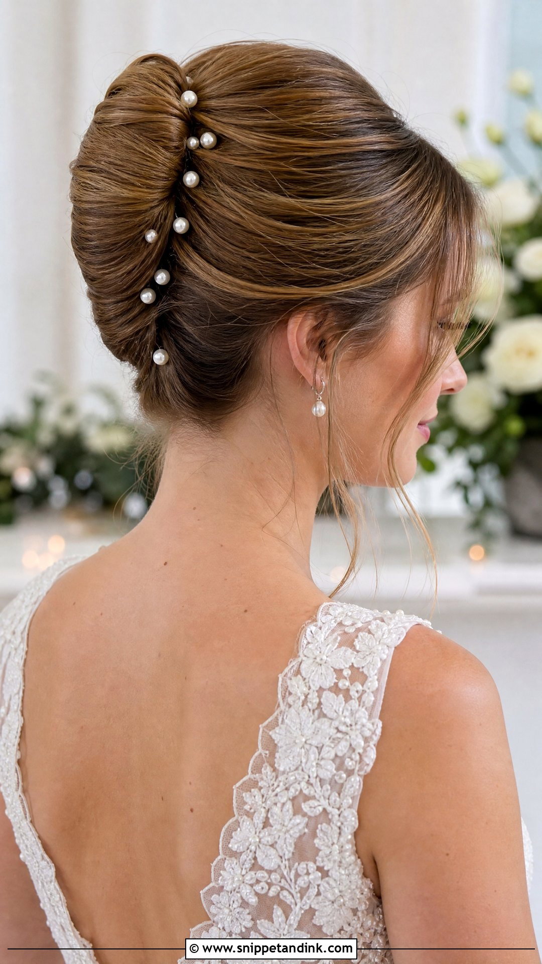 Bridal French Twist With Pearls - Snippet and Ink - 15 Bridal Updo French Twist Ideas