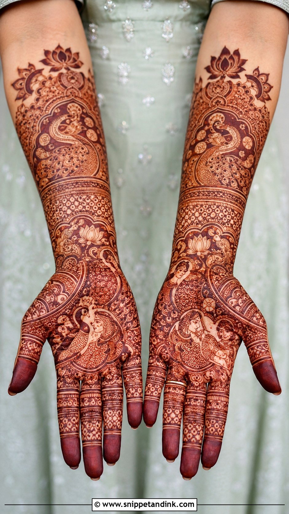 Bridal Front Hand Mehndi Design - Snippet and Ink - 35 Latest Unique Front Hand Mehndi Designs