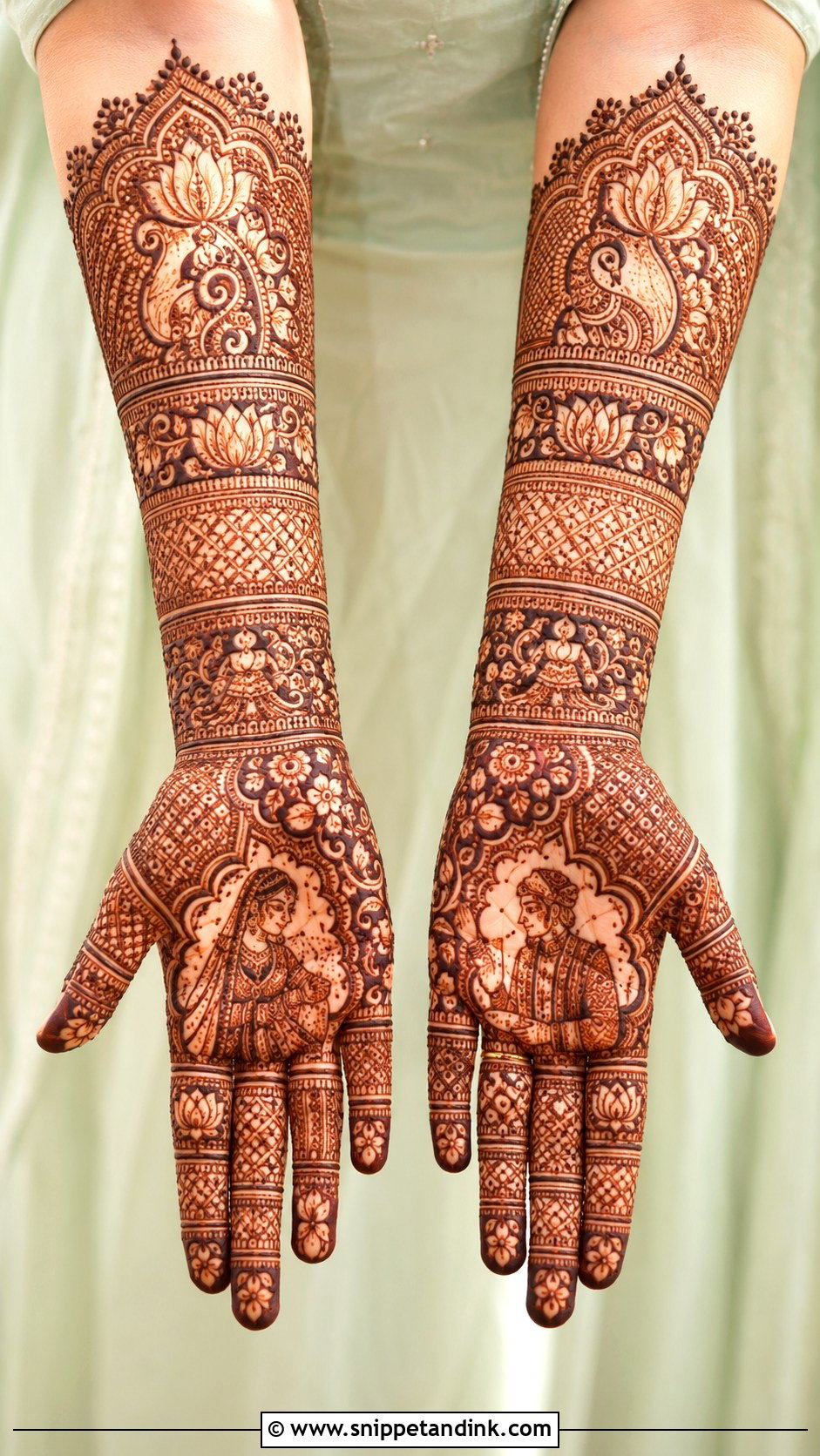 Bridal Front Hand Mehndi Design - Snippet and Ink - 35 Trendy Front Hand Mehndi Designs