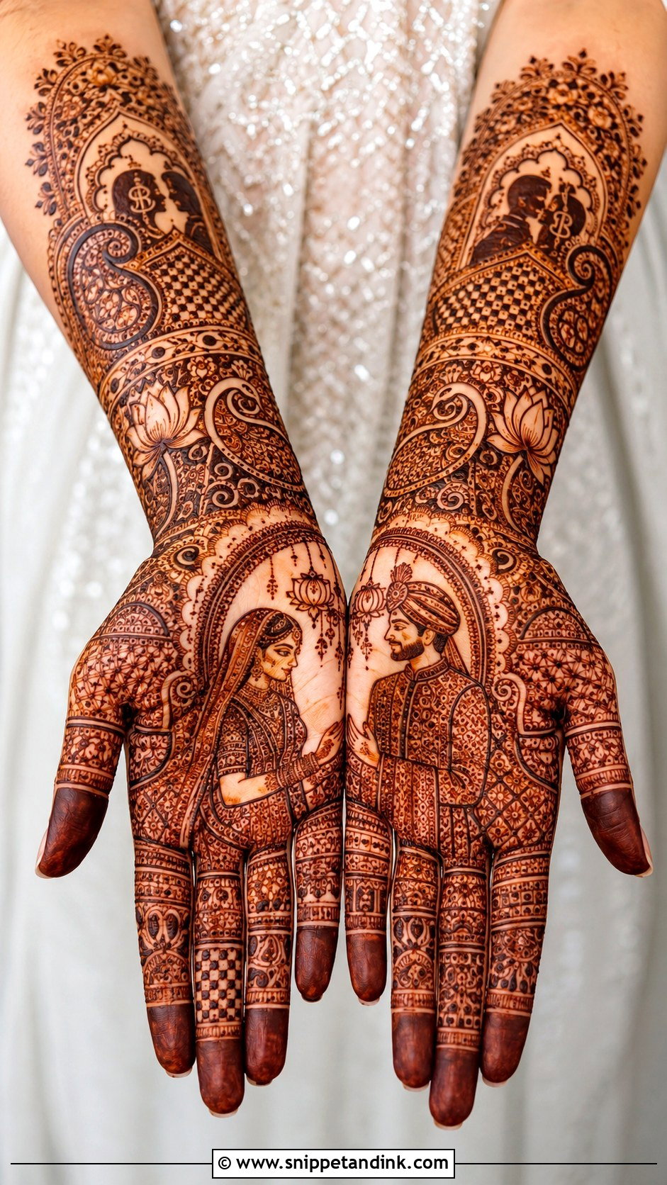 Bridal Front Hand Mehndi Design - Snippet and Ink - 35 Front Hand Mehndi Design Ideas