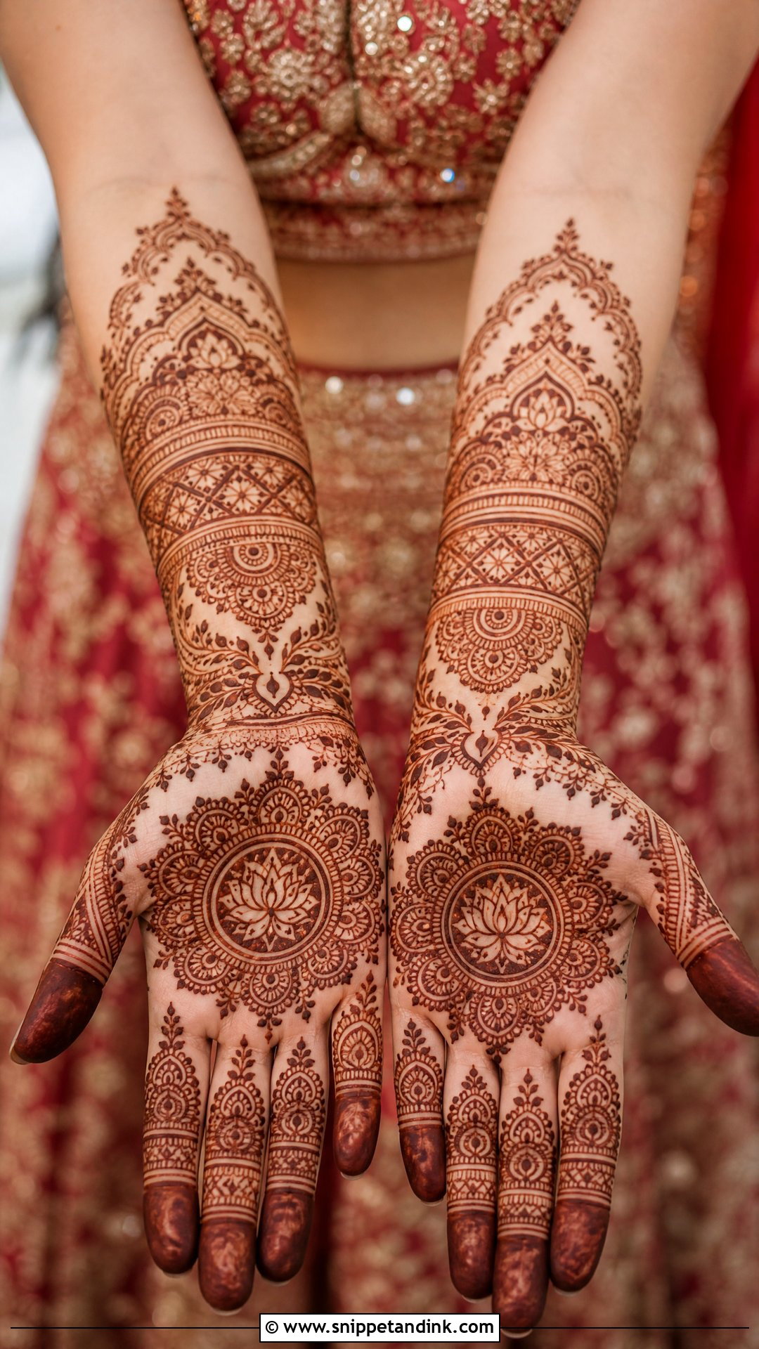 Bridal Front Hand Mehndi Design - Snippet and Ink - 20 Mehndi Design for Wedding Ideas