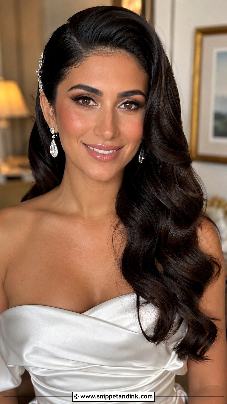 Bridal Front Hollywood Waves - Snippet and Ink - 20 Bridal Front Hairstyle Ideas