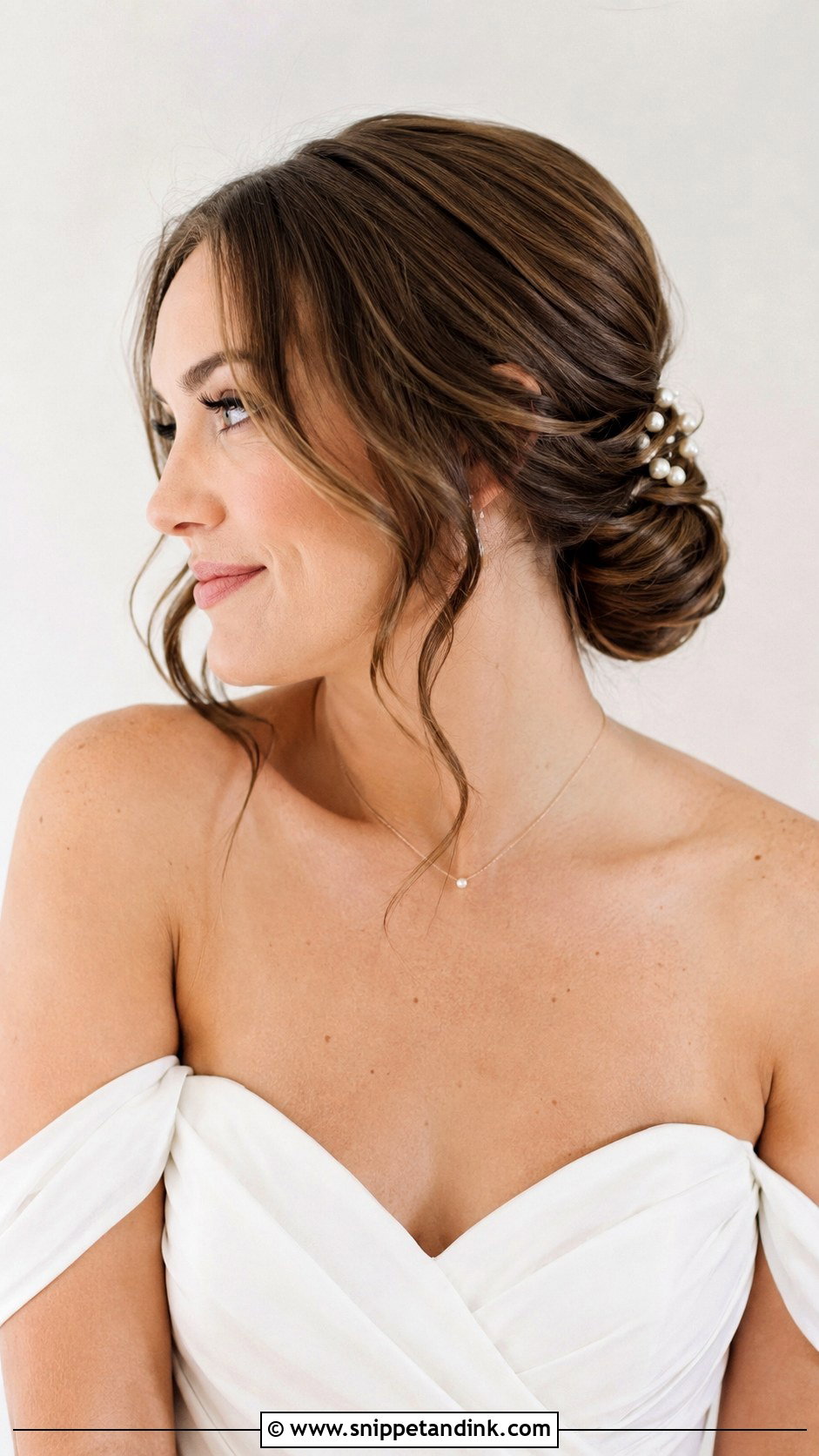 Bridal Front Low Bun With Face Framing Pieces - Snippet and Ink - 20 Bridal Front Hairstyle Ideas