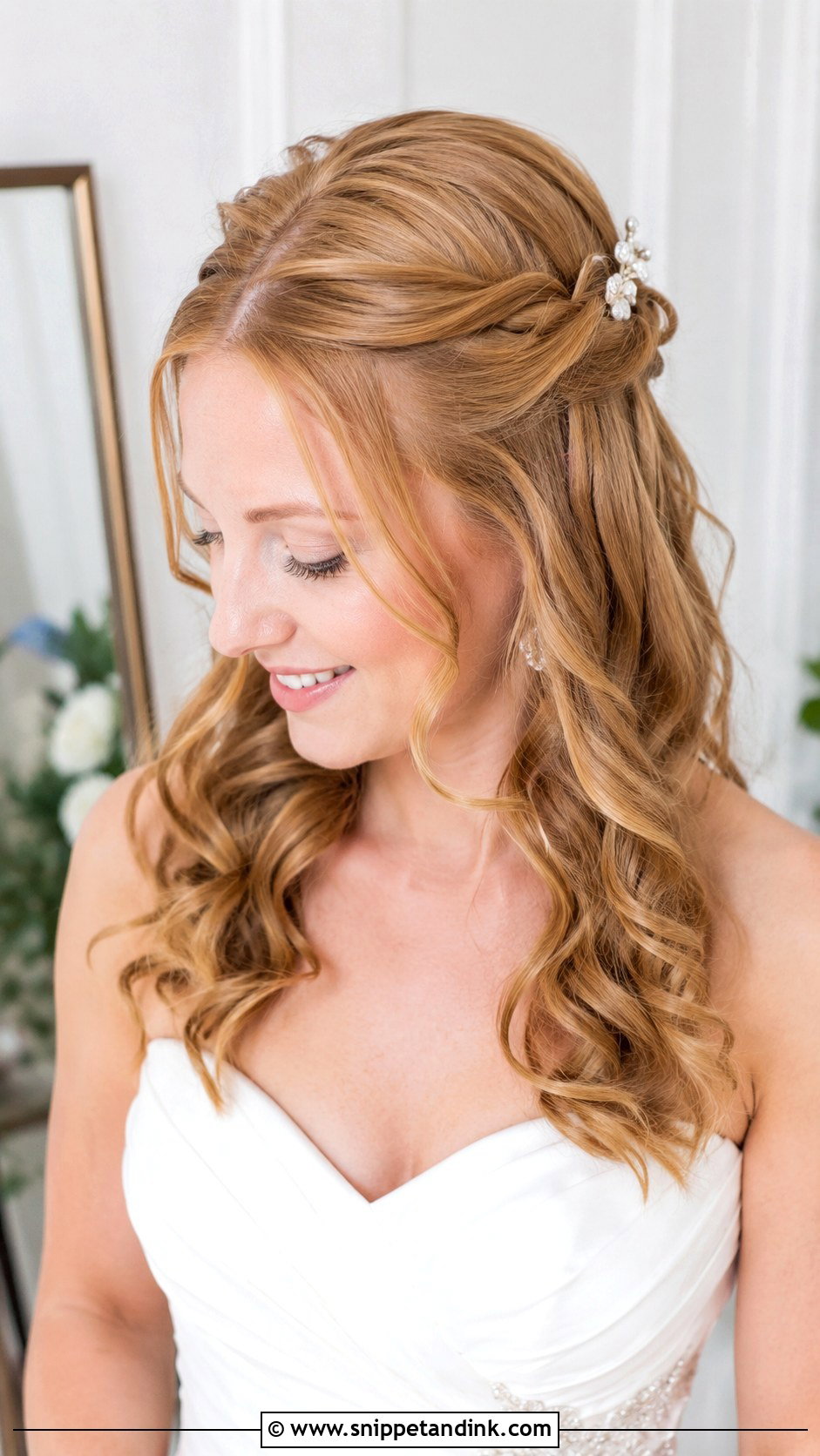 Bridal Front Twisted Half Up Hairstyle - Snippet and Ink - 20 Bridal Front Hairstyle Ideas