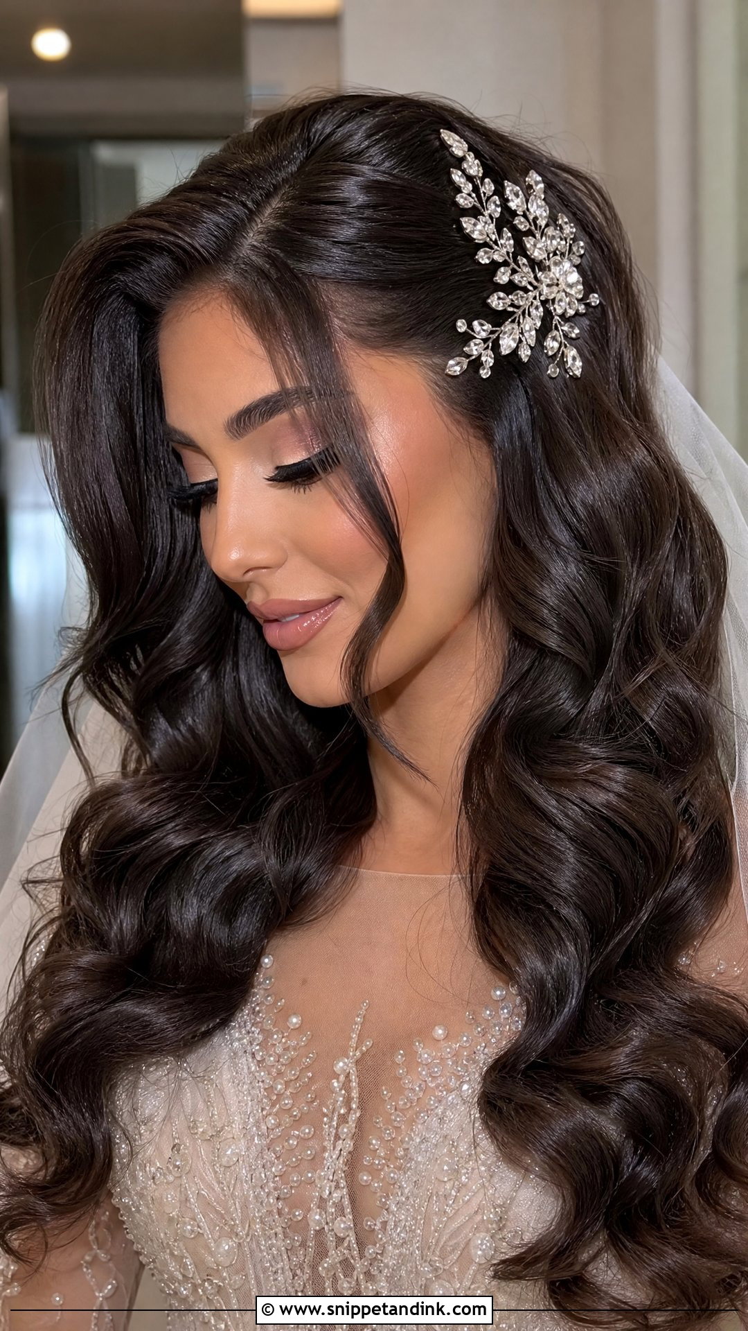 Bridal Glossy Brunette Hair Color - Snippet and Ink - 15 Bridal Hair Colour Ideas