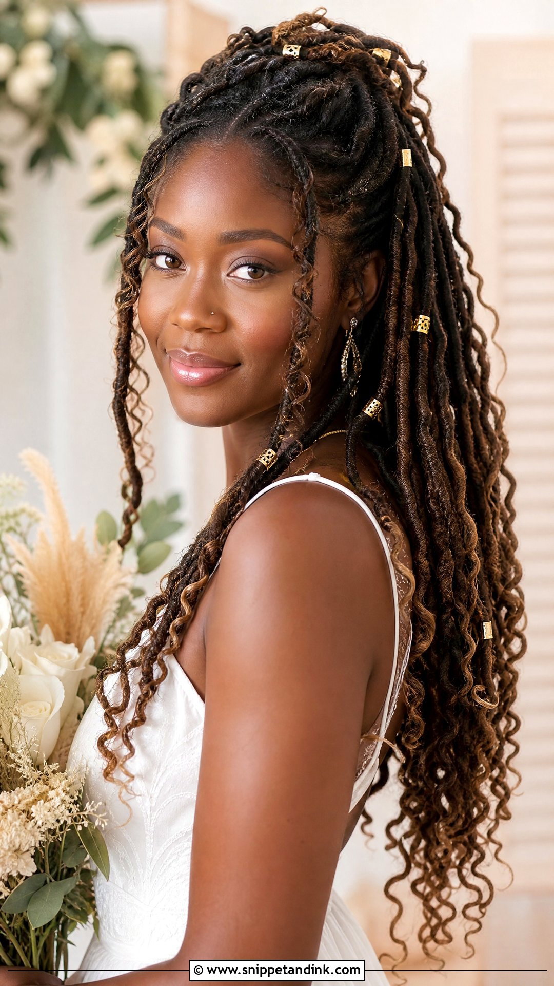 Bridal Goddess Locs - Snippet and Ink - 15 Bridal Dreadlocks Hairstyles Black Women