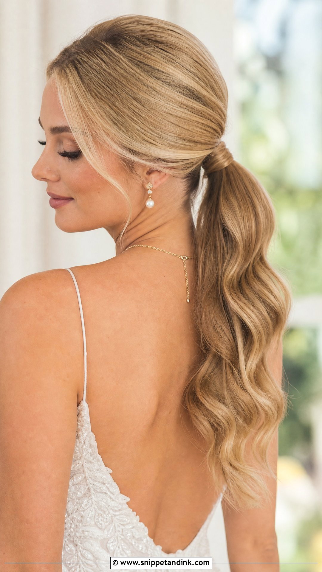 Bridal Hair Behind Ears With Low Ponytail - Snippet and Ink - 15 Bridal Hair Behind Ears