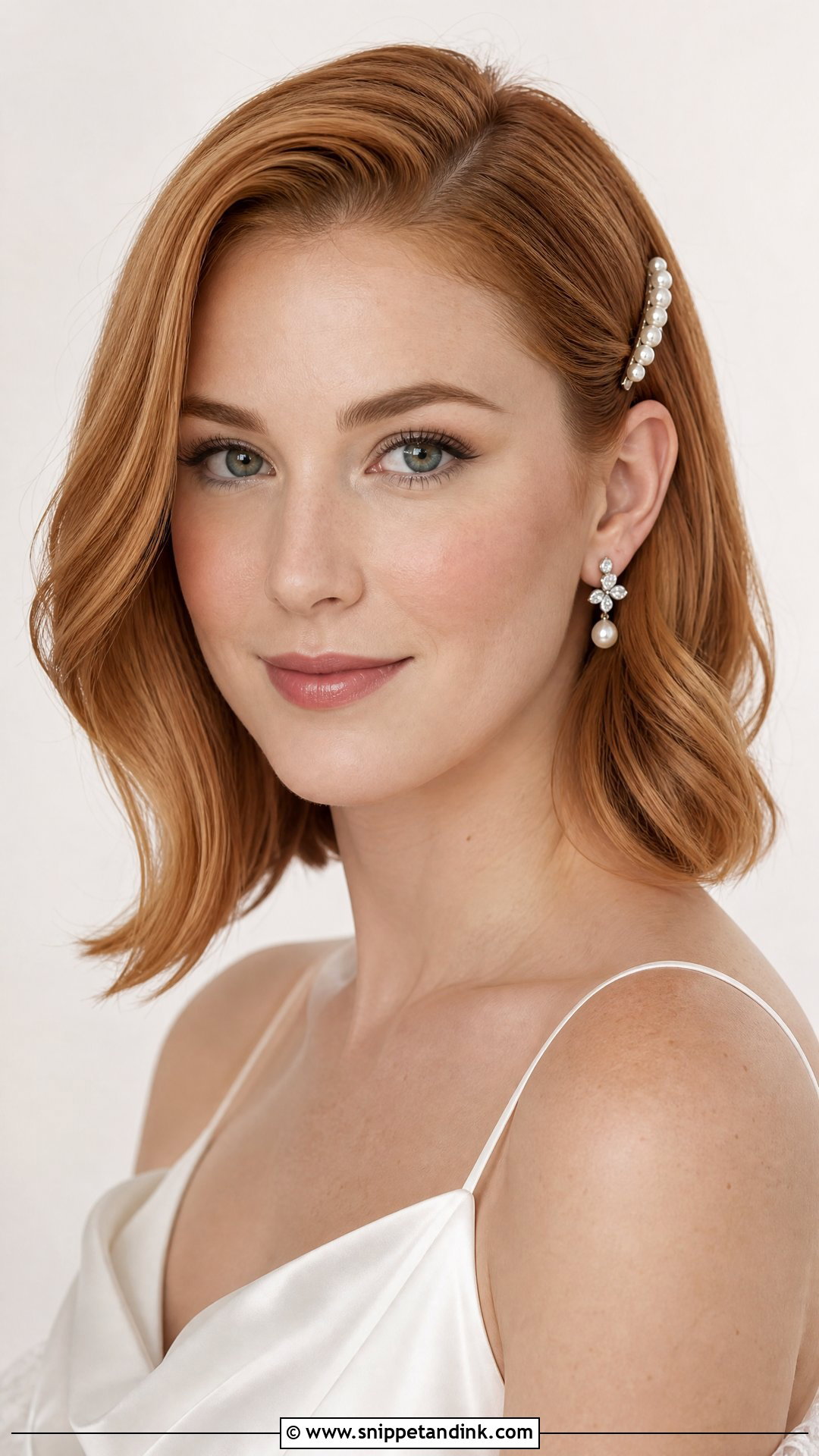 Bridal Hair Behind Ears With Short Bob - Snippet and Ink - 15 Bridal Hair Behind Ears