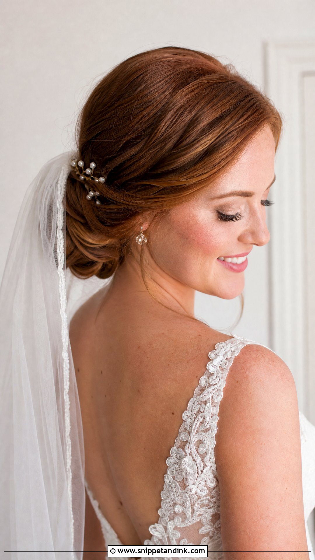 Bridal Hair Behind Ears With Soft Low Chignon - Snippet and Ink - 15 Bridal Hair Behind Ears