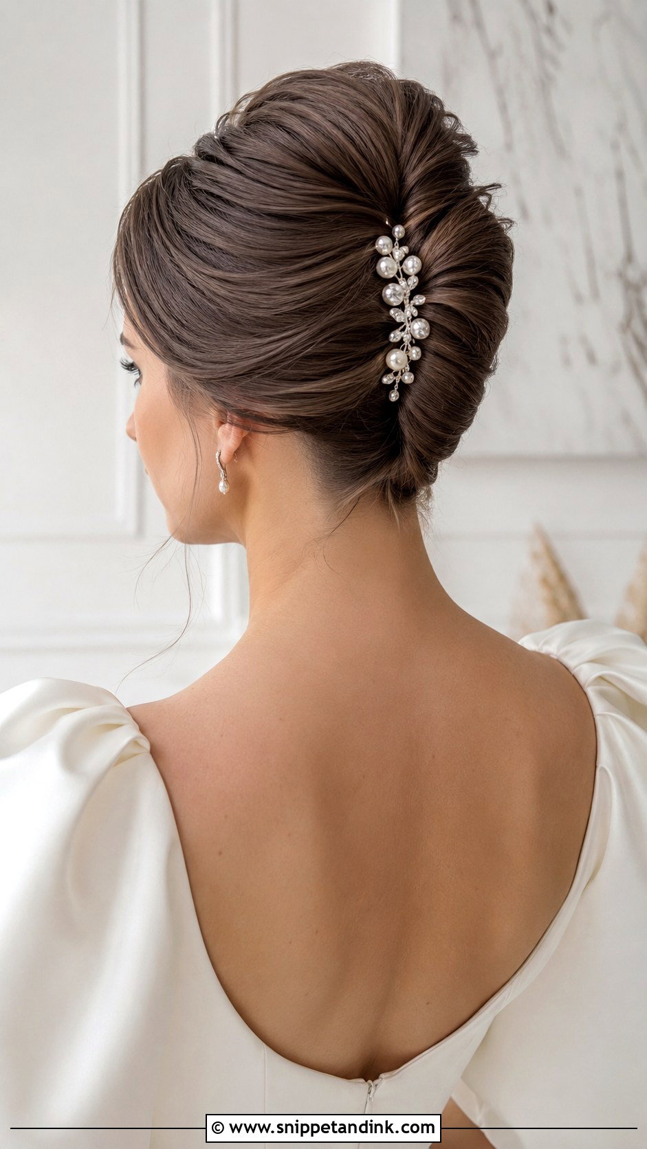 Bridal Hair Comb With French Twist - Snippet and Ink - 15 Wedding Hair Accessory Ideas