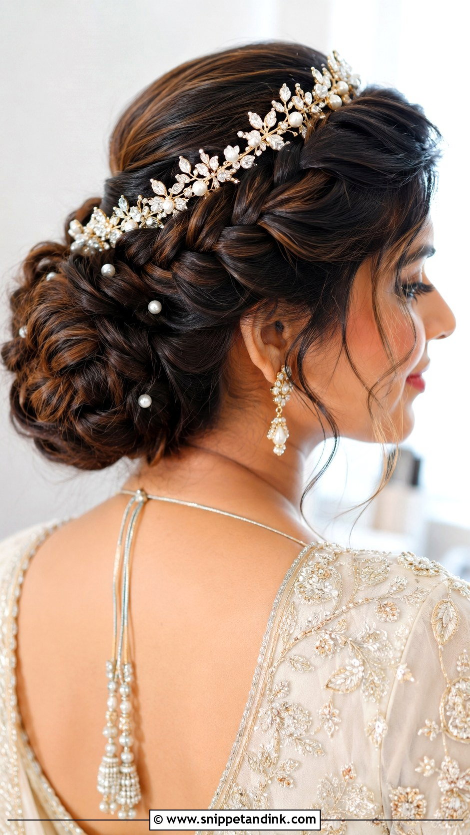 Bridal Hair Crown With Braided Updo - Snippet and Ink - 20 Bridal Hair Crown Ideas