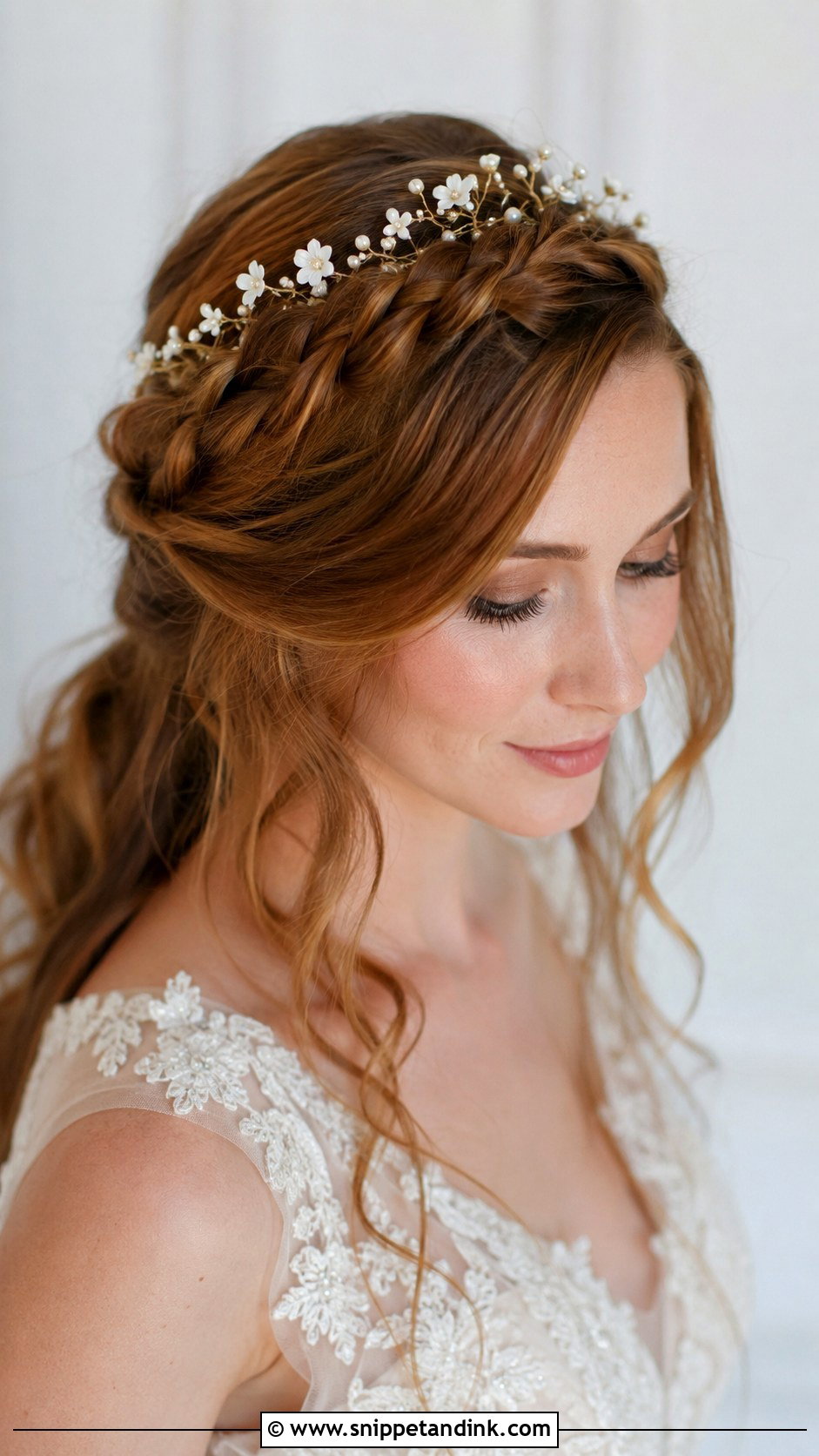 Bridal Hair Crown With Crown Braid - Snippet and Ink - 20 Bridal Hair Crown Ideas