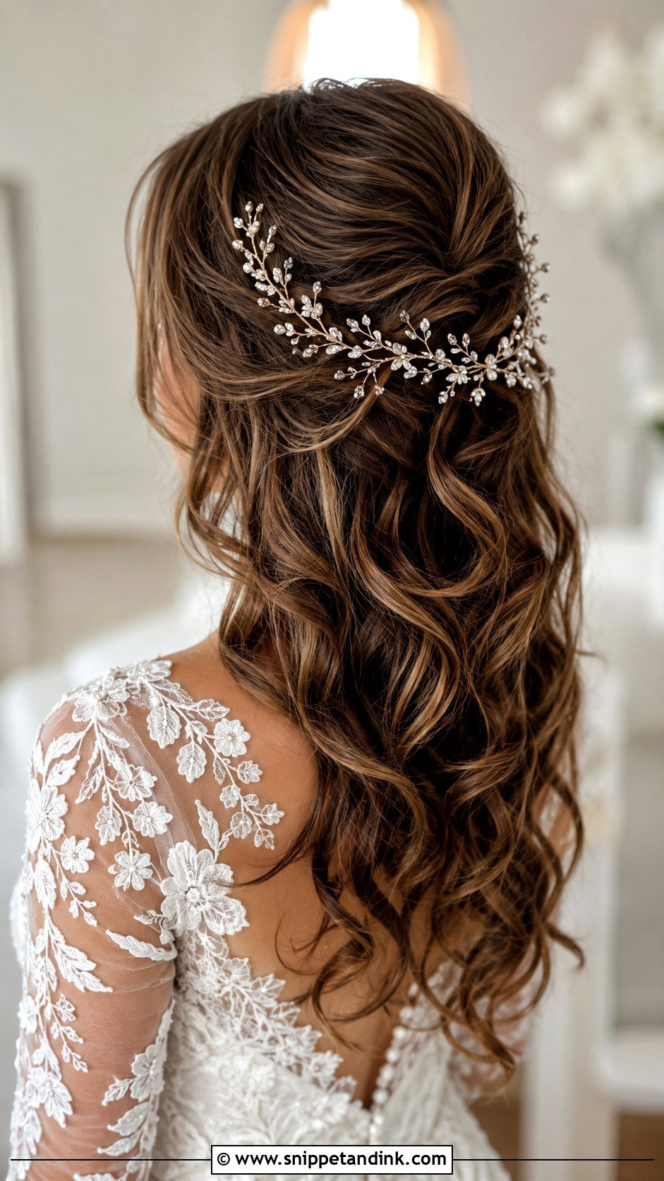 Bridal Hair Down Curls With Hair Vine - Snippet and Ink - 20 Bridal Hair Down Curls