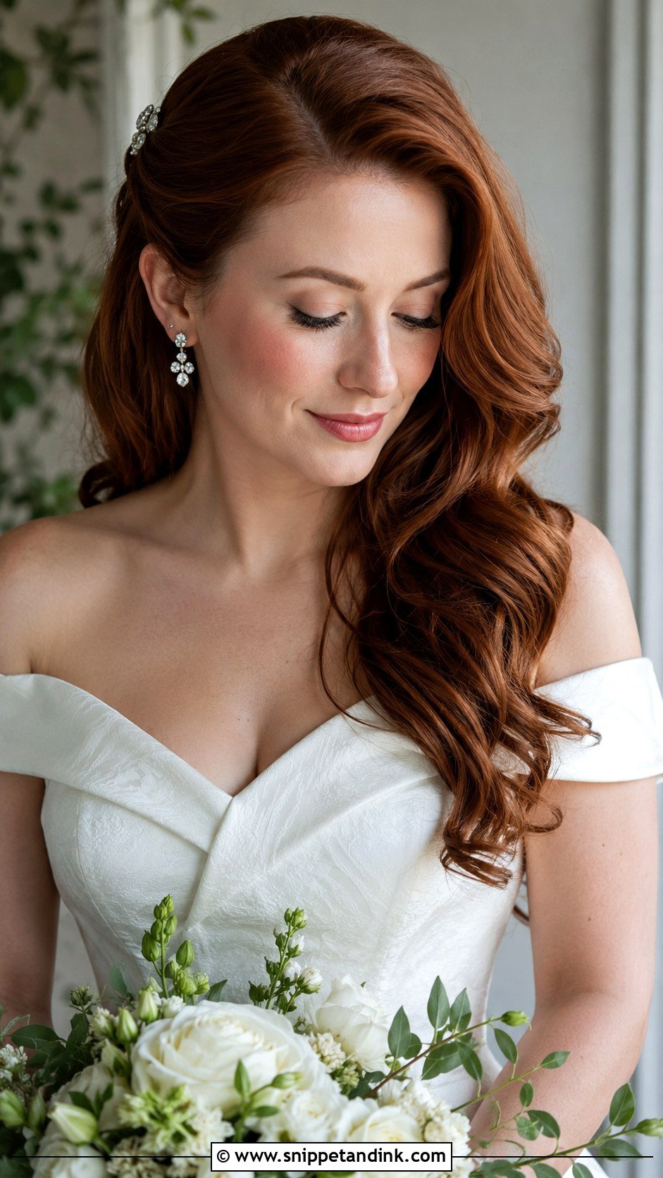 Bridal Hair Down Curls With Side Part - Snippet and Ink - 20 Bridal Hair Down Curls