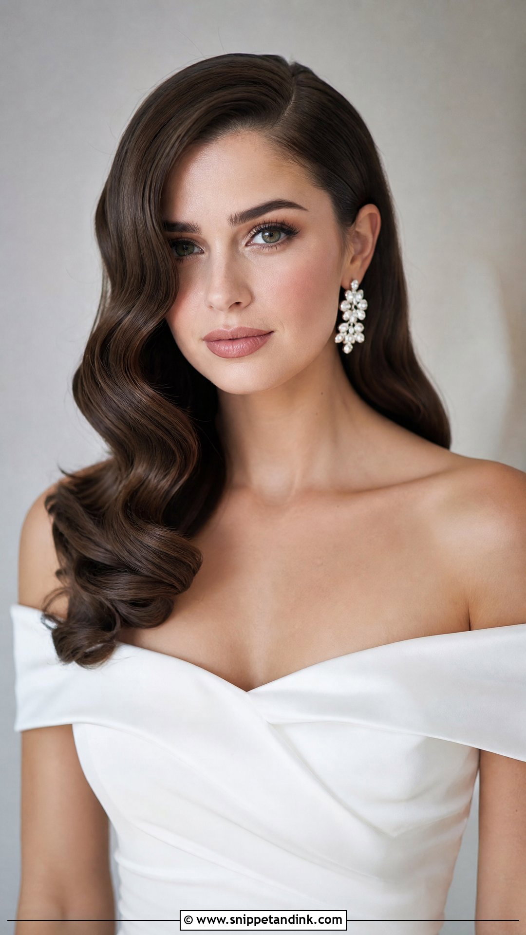 Bridal Hair Down Hollywood Waves - Snippet and Ink - 15 Bridal Hair Inspiration Down Ideas