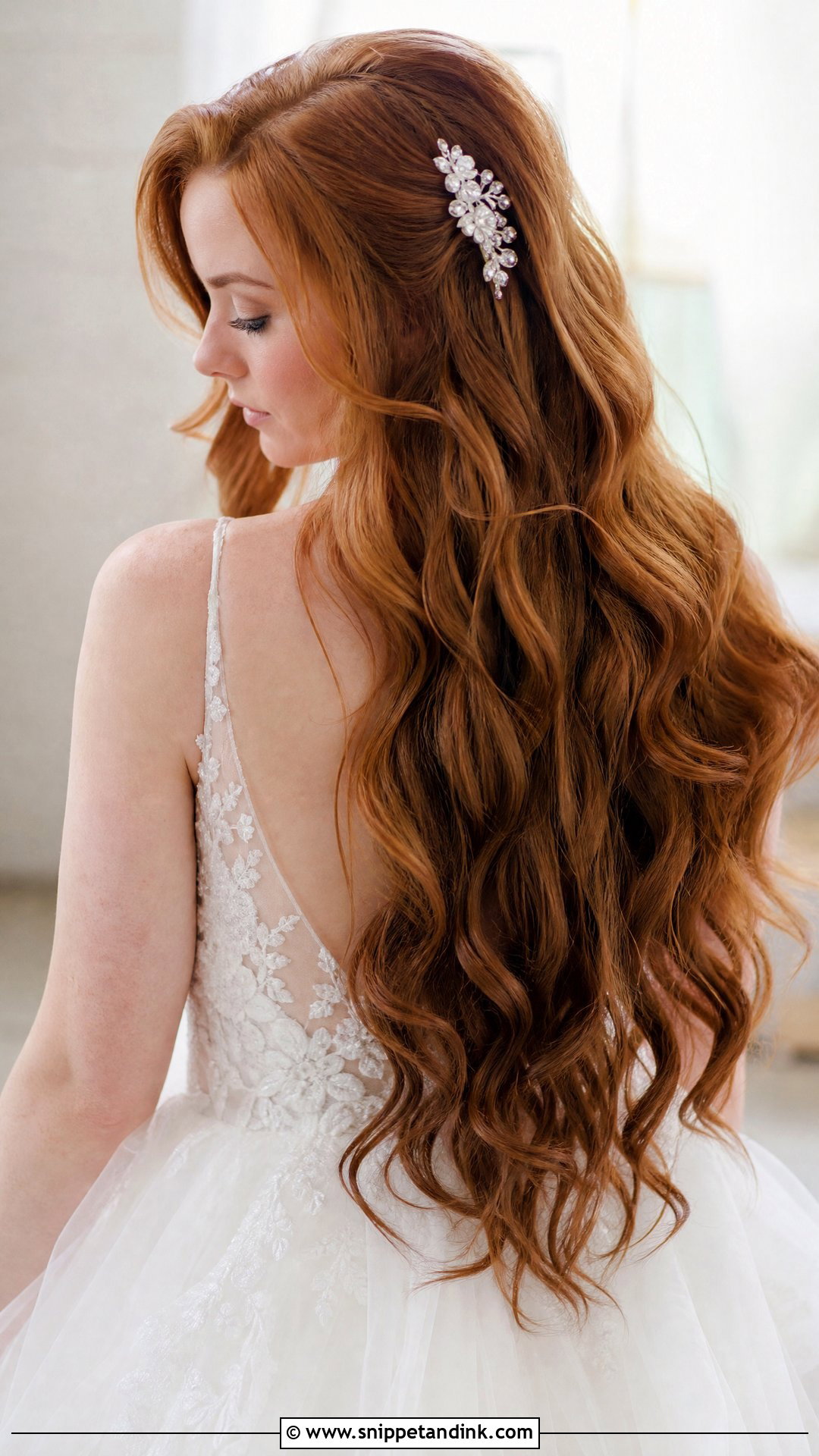 Bridal Hair Down Long Curls - Snippet and Ink - 15 Bridal Hair Inspiration Down Ideas
