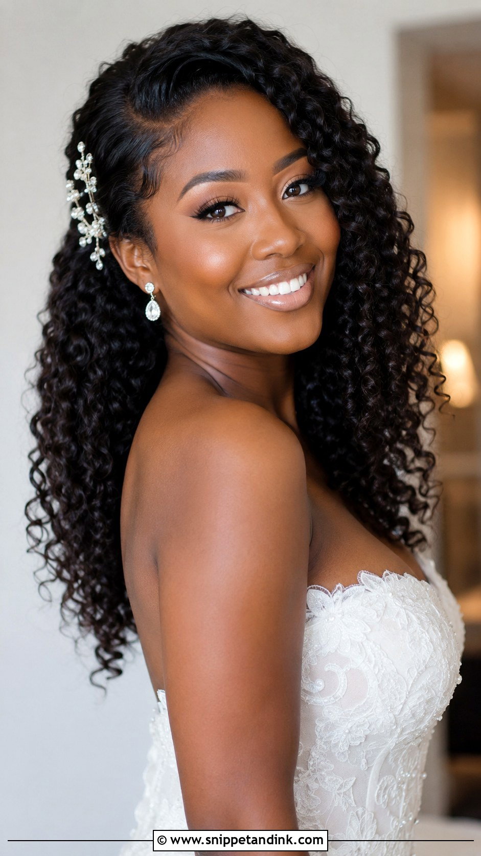 Bridal Hair Down Natural Curls - Snippet and Ink - 20 Bridal Hair Down Curls