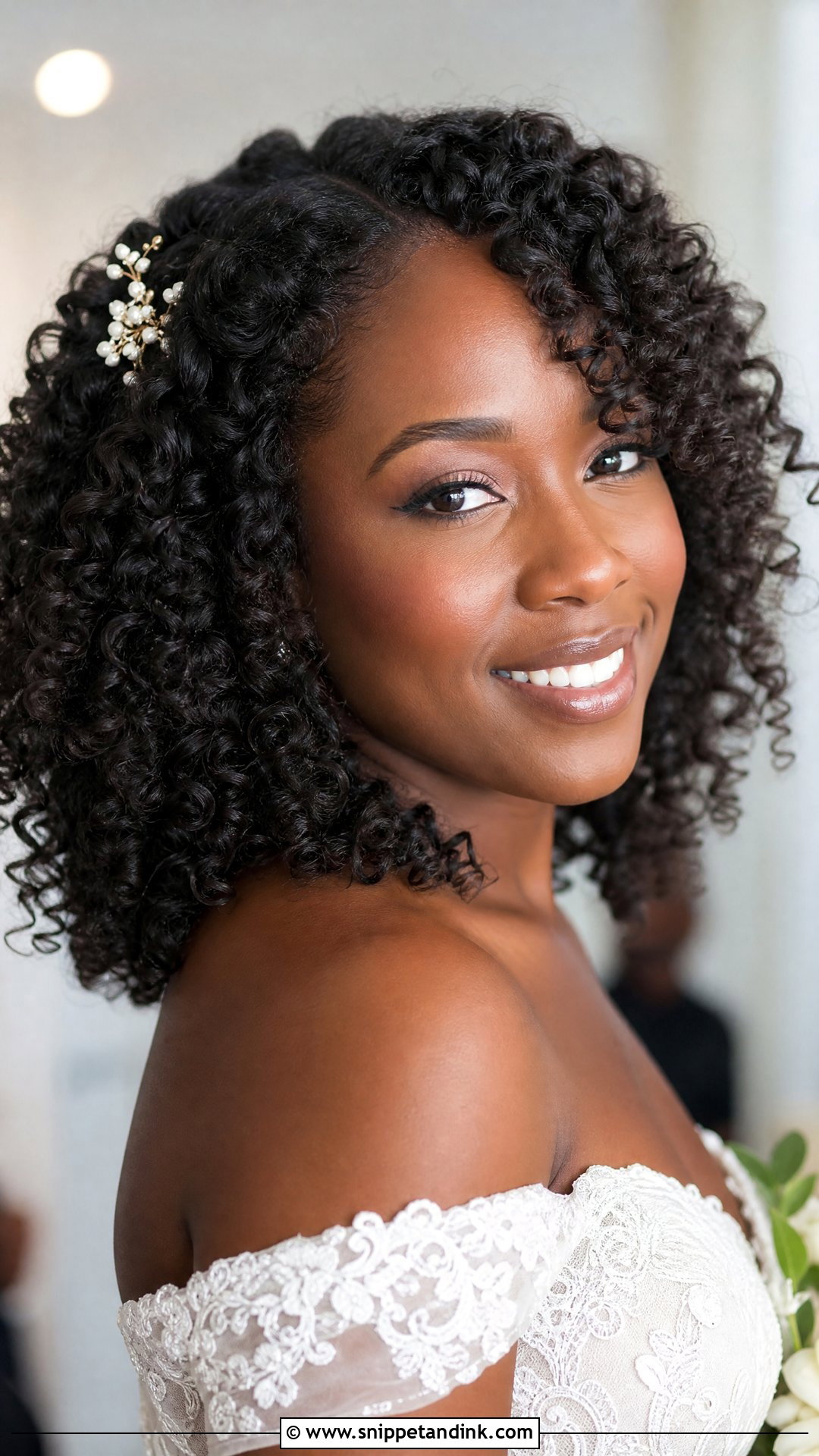 Bridal Hair Down Natural Curls - Snippet and Ink - 15 Bridal Hair Inspiration Down Ideas