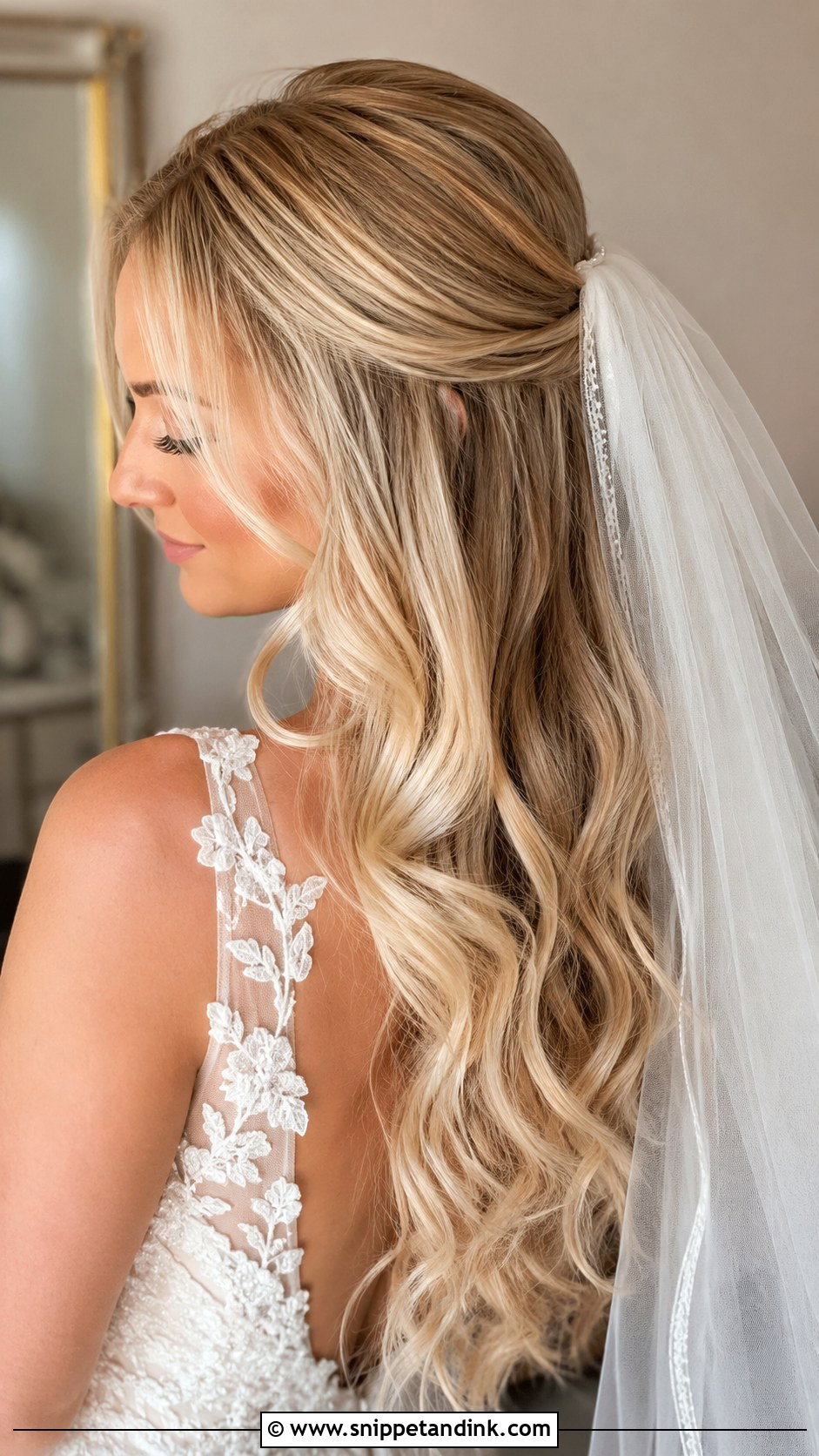 Bridal Hair Down Soft Curls With Veil - Snippet and Ink - 20 Bridal Hair Down Curls